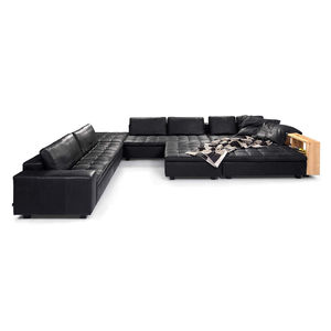 sofá modular / de esquina / moderno / de cuero