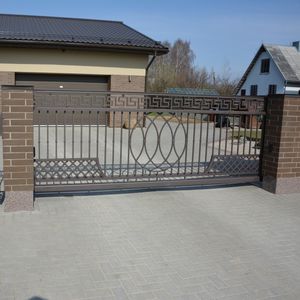 portones correderos / de hierro forjado / con barrotes / para uso residencial