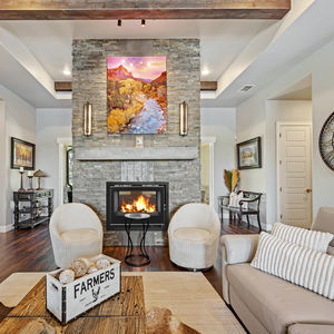 chimenea insertable de doble cara