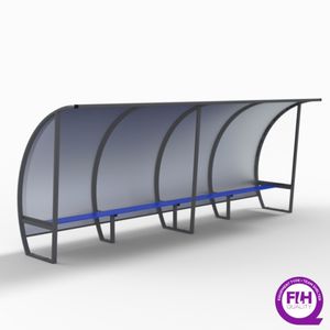 banquillo cubierto para 10 personas