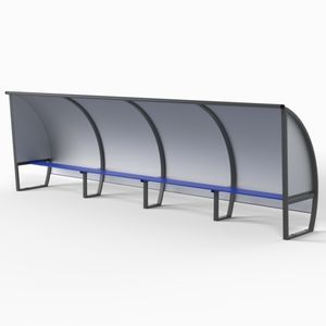 banquillo cubierto para 10 personas