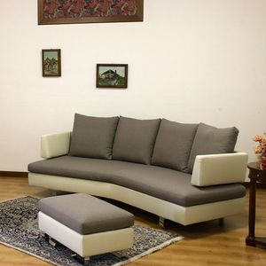 sofá en arco de círculo / moderno / de tejido / de cuero