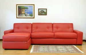 sofá de esquina / cama / contemporáneo / de cuero