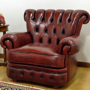 sillón Chesterfield / de tejido / de cuero / a medida