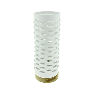 lámpara de mesa / contemporánea / de roble / de porcelana