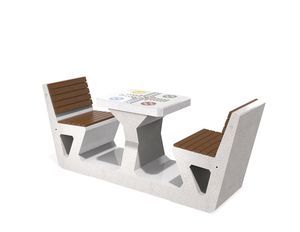 conjunto de mesa y banco contemporáneo