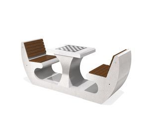 conjunto de mesa y banco contemporáneo