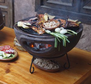 barbacoa de carbón