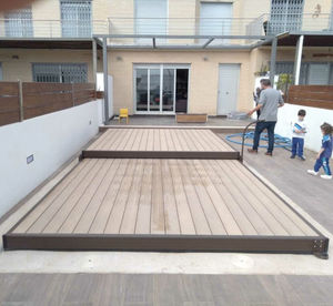 cubierta para piscina de láminas