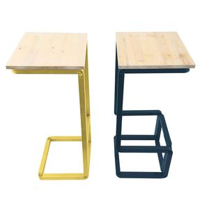 taburete contemporáneo / de madera / de acero / para el sector servicios