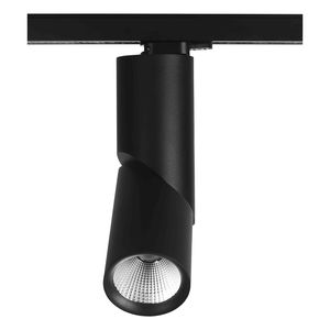 iluminación sobre riel LED / redonda / de aluminio / de acero