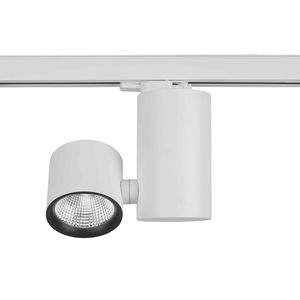 iluminación sobre riel LED / redonda / de aluminio / de acero
