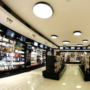 luminaria LED / fluorescente / redonda / de acero