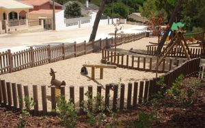 cajón de arena para parque infantil