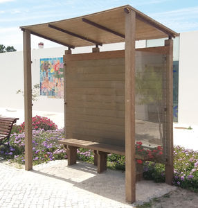 parada de autobús de policarbonato