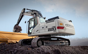 excavadora con orugas