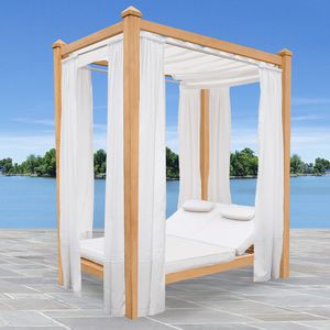 cama de jardín con dosel