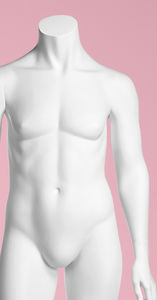 busto de maniquí hombre corpulento