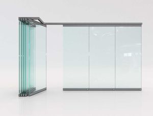 tabique plegable / de aluminio / de vidrio / de uso profesional