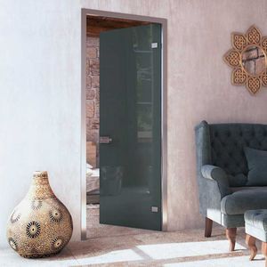 puerta de interior / abatible / de vidrio / de aluminio