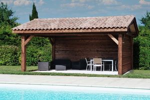 pool house de madera