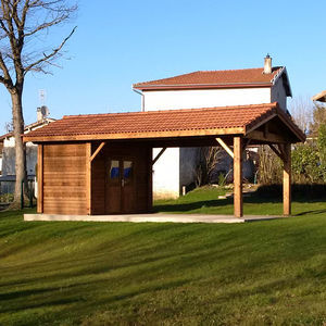 pool house de madera de pino Douglas