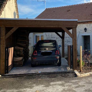 cubierta para aparcamiento de madera