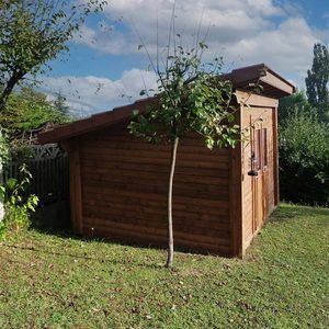 cobertizo para jardín de madera