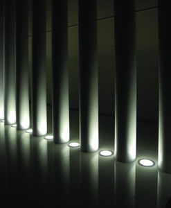 luminaria empotrable de suelo / LED / redonda / de exterior