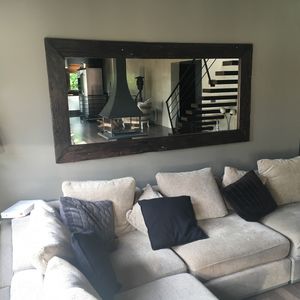 espejo de pared / contemporáneo / rectangular / de teca