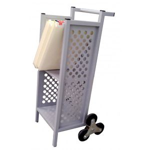 carrito de servicio / de lavandería / para el sector servicios / de metal