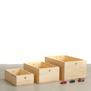 baúl para juguetes de madera