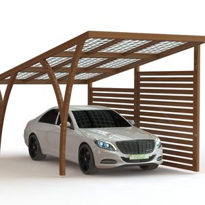 cubierta para aparcamiento de madera
