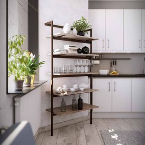 estantería moderna / de aluminio / de baño / para salón