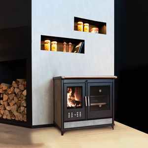 cocina con horno para caldera