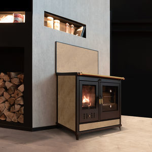 cocina con horno para caldera