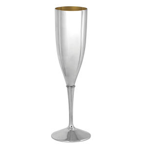 copa de cava de metal plateado