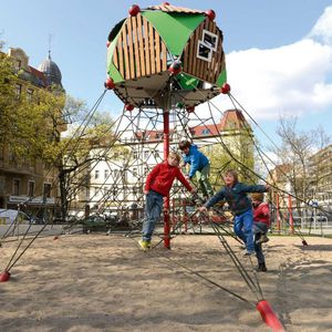 red de escalada para parque infantil