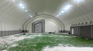 estructura hinchable para instalación deportiva