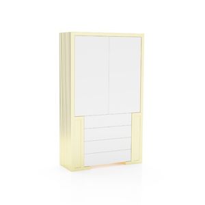 armario contemporáneo / de madera / de vidrio / de metal