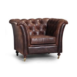 sillón clásico / de cuero / de madera / club