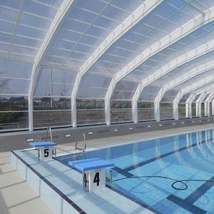cubierta para piscina alta