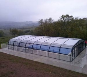 cubierta para piscina alta