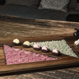 bandeja de servicio de madera