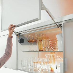 bisagra para mueble / de aluminio / acero / de plástico
