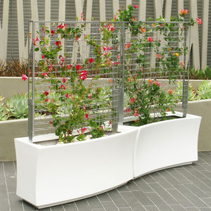 jardinera de fibra de vidrio