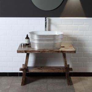 consola para lavabo de madera