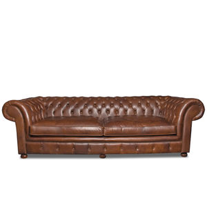 sofá Chesterfield / de cuero / contract / para hotel