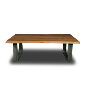mesa de centro clásica / de roble / de acero / rectangular