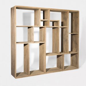 Estantería contemporánea - SYLVIE - GOMMAIRE - de teca / con almacenamiento